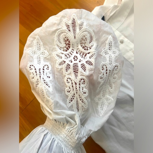 Embroidered puffed sleeve cotton blouse by Ralph Lauren - Picture 3 of 4